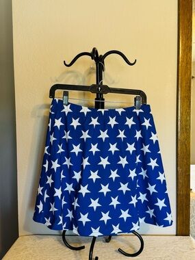 Gorgeous Royal Blue Star Print Skirt - XL
